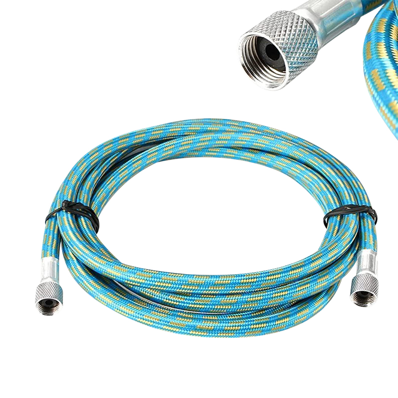 6-Foot Nylon Braided Airbrush Hose with Standard 1/8' and 1/4' Size Fittings for Connecting Airbrush 3m Air hose