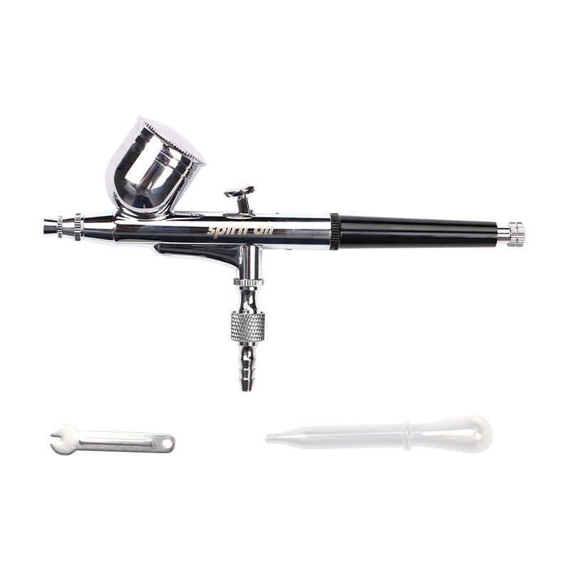 BT-130 Versatile Airbrush Set with Dual-Action Gravity Feed Nozzle for Art, Cake Decorating, and Tattooing