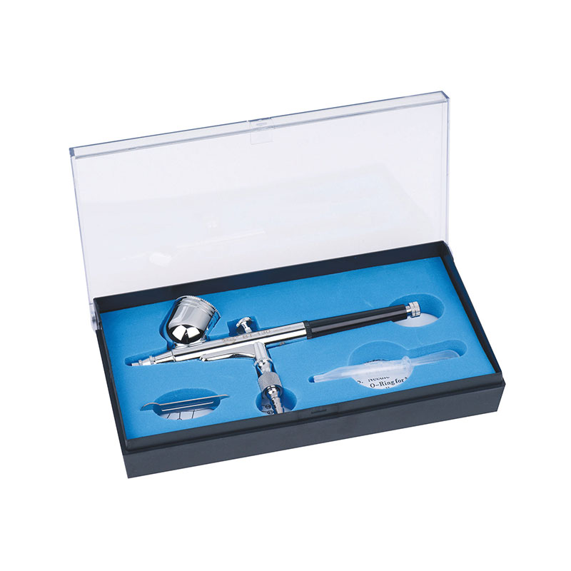 BT-130 Versatile Airbrush Set with Dual-Action Gravity Feed Nozzle for Art, Cake Decorating, and Tattooing