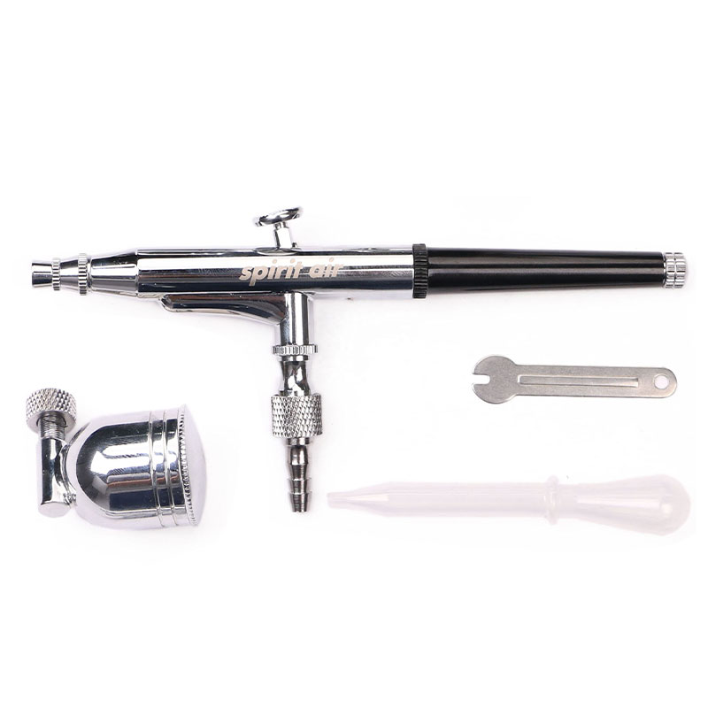 BT-132 Dual-Action Gravity-Feed Airbrush Gun for Body Art, Cake Design, and Nail Art Applications