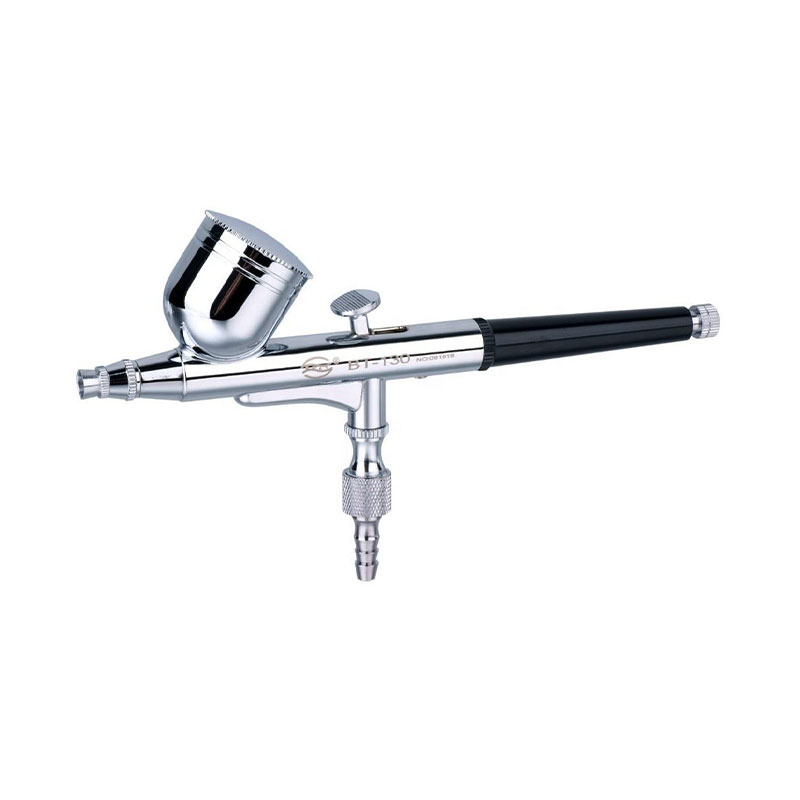 BT-130 Versatile Airbrush Set with Dual-Action Gravity Feed Nozzle for Art, Cake Decorating, and Tattooing