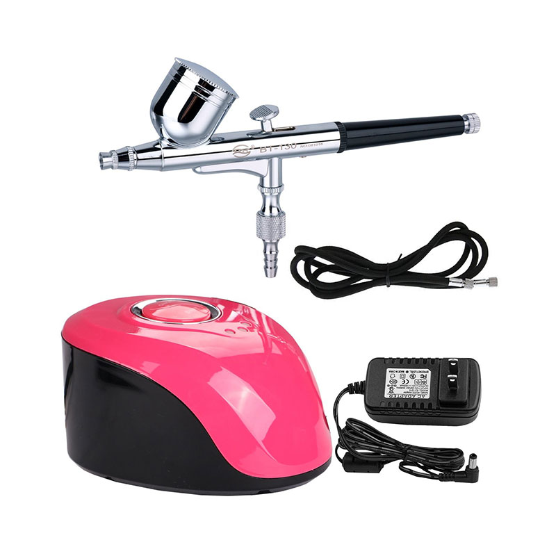 BT-130 Versatile Airbrush Set with Dual-Action Gravity Feed Nozzle for Art, Cake Decorating, and Tattooing