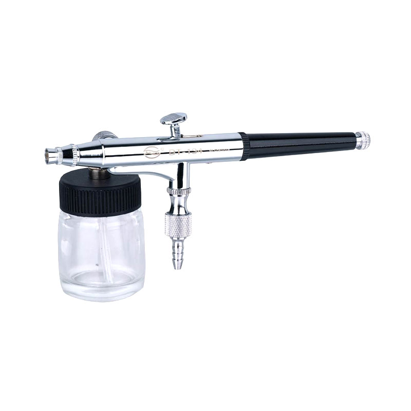 2option Double Action Cup BT-134 Airbrush with Glass Bottle for Body Art, Nail Art, and Airbrush Cake Decorating