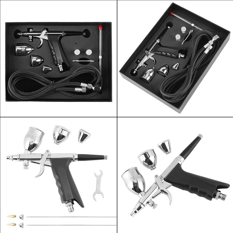 Complete Airbrush Kit BT-166BK - Versatile Precision Airbrush with Acrylic Paint