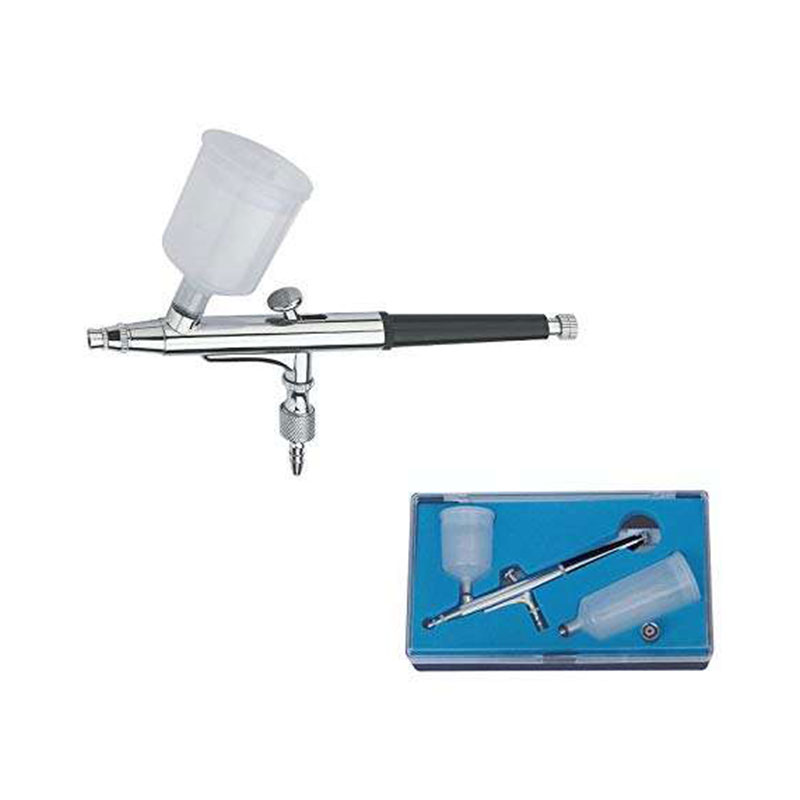 Multi-Purpose Hobbyist Airbrush Set Dual Action Gravity Feed Airbrush with 2/3 Ounce Cup and 4/3 Ounce Cup