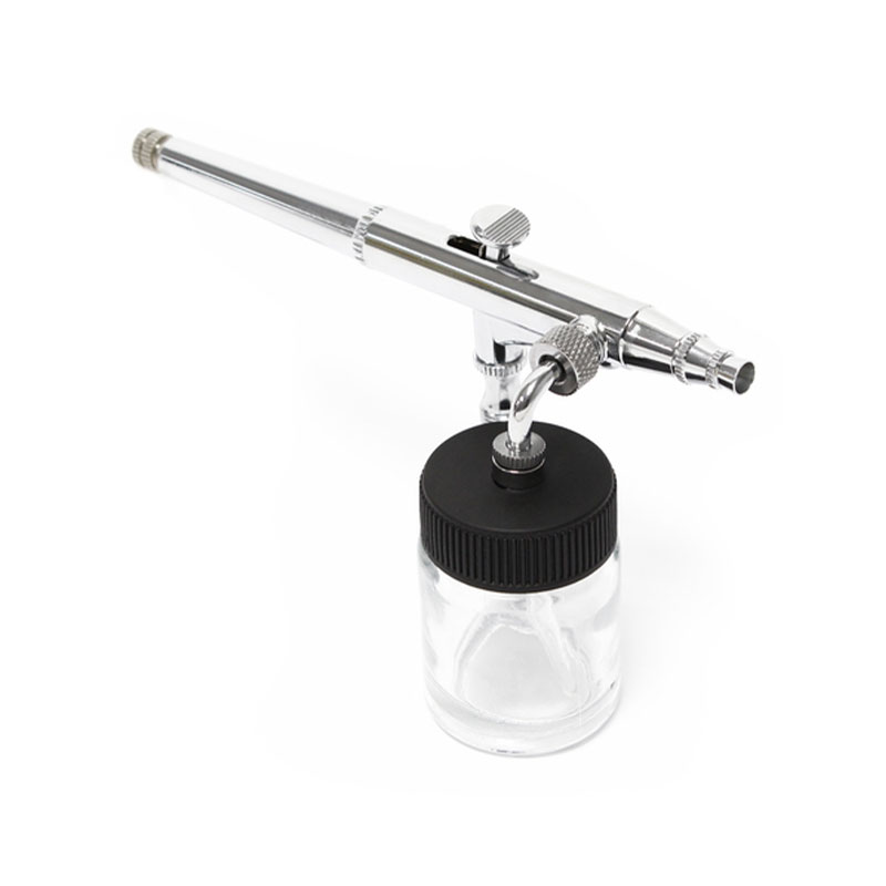 2option Double Action Cup BT-134 Airbrush with Glass Bottle for Body Art, Nail Art, and Airbrush Cake Decorating