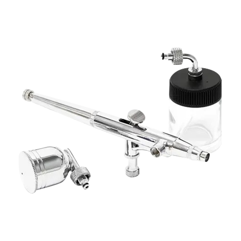 Side Feed Airbrush Kit 134K 0.2mm / 0.3mm / 0.5mm Dual Action Airbrush with 7CC/20CC Cup for Paint Spray Gun Set for Cake Decoration, Painting, Modeling, Drawing, Car Paint