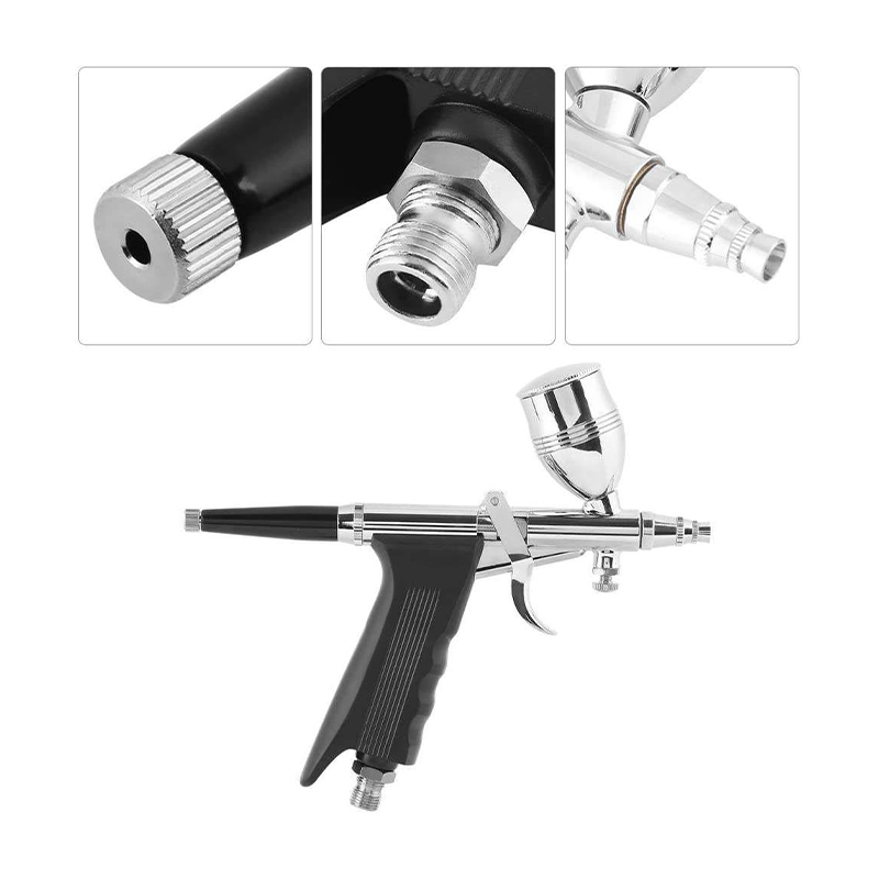 Precision Dual-Action Airbrush Kit with Gravity-Feed System and 3-Tip Set for Artistic Spraying