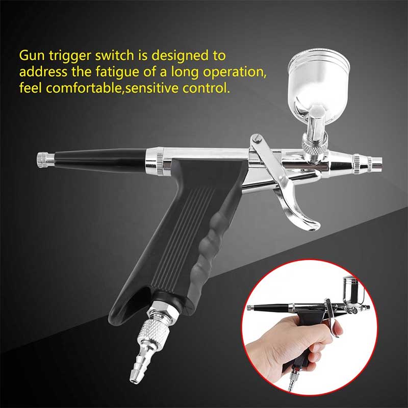 Cosmetic Makeup Airbrush Gun for Face, Body, Car Painting, Nail Art, Fine Art, Photo Retouching, Cake Decorating, T-shirt Printing